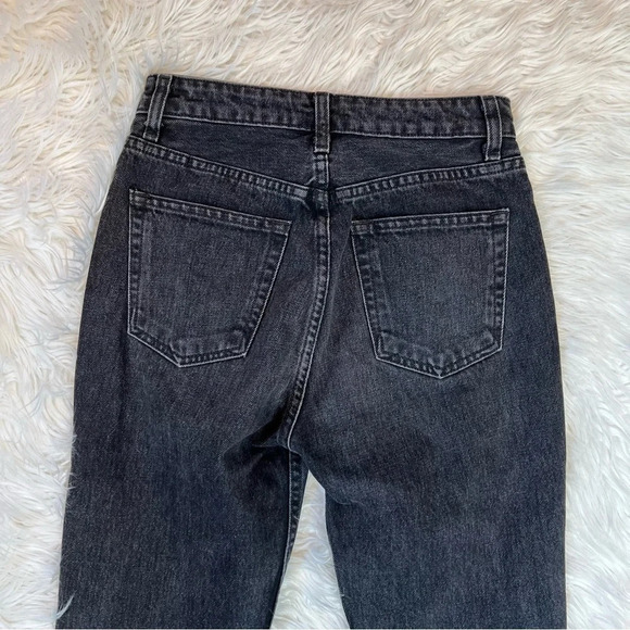 NWOT Reformation Harley Studded High Rise Slim Jeans Pacific Black Denim 24 - Picture 11 of 12